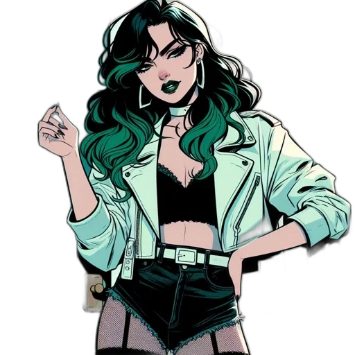jacket, comic book art, cartoon, concept art transparent PNG cut-out