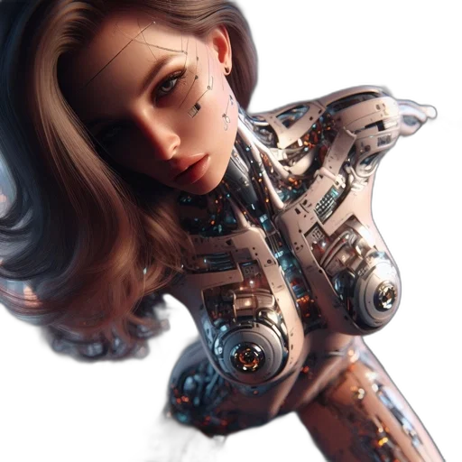 robot, weapon, dress, face transparent PNG cut-out