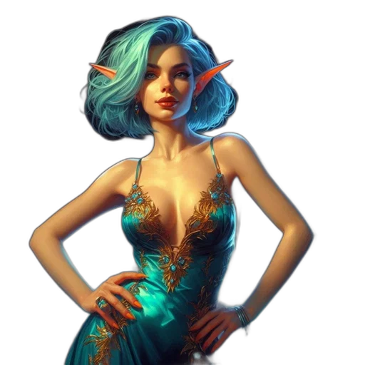 dress, fantasy art, concept art, pixel art transparent PNG cut-out