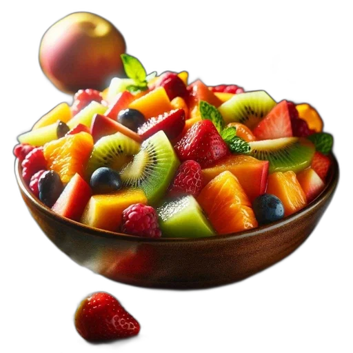 food, crown, 3d render, photorealistic transparent PNG cut-out