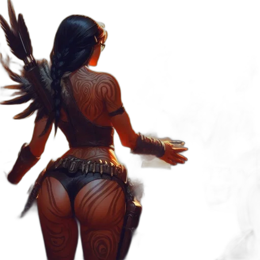 dress, concept art, fantasy art, comic book art transparent PNG cut-out