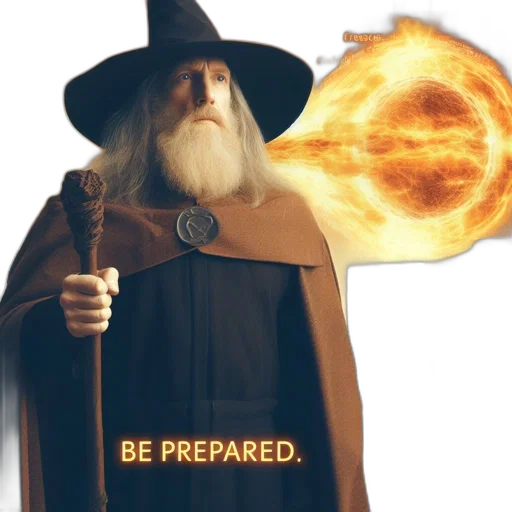 fire, old, man, white transparent PNG cut-out