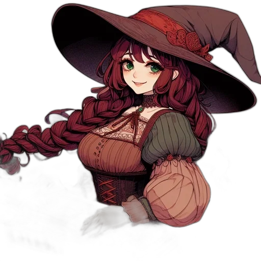 hat, staff, fantasy art, pixel art transparent PNG cut-out
