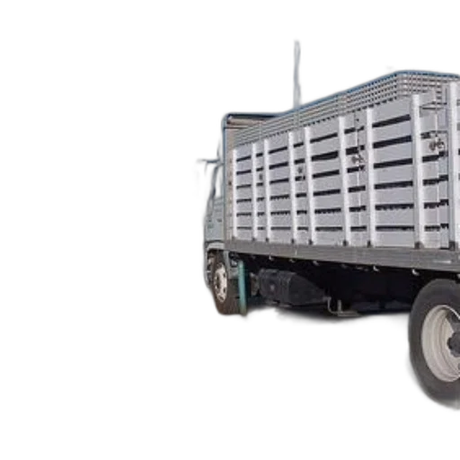3d render, truck, white, trailer transparent PNG cut-out
