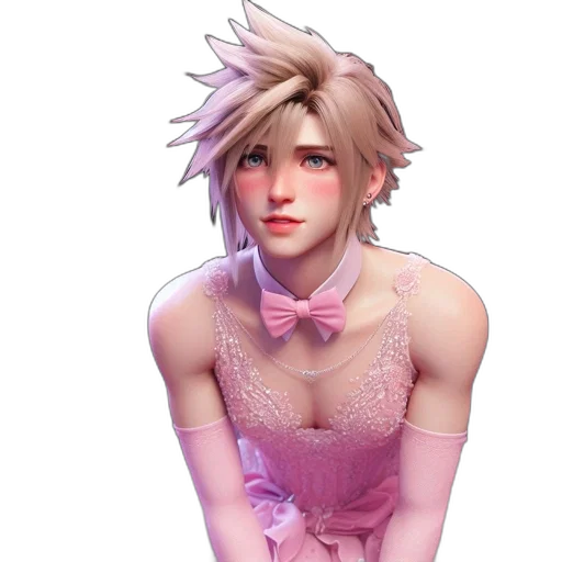 dress, face, staff, creature transparent PNG cut-out