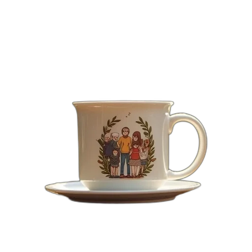 3d render, family, photo, taken transparent PNG cut-out