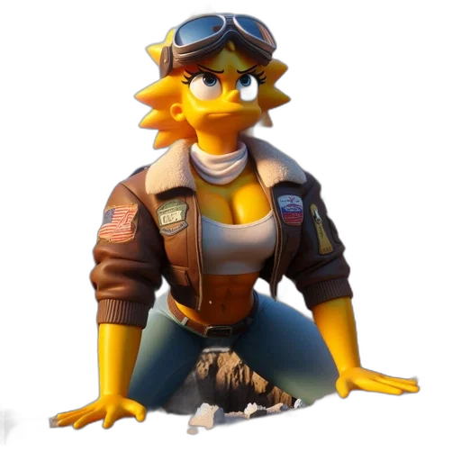 jacket, staff, animal, weapon transparent PNG cut-out
