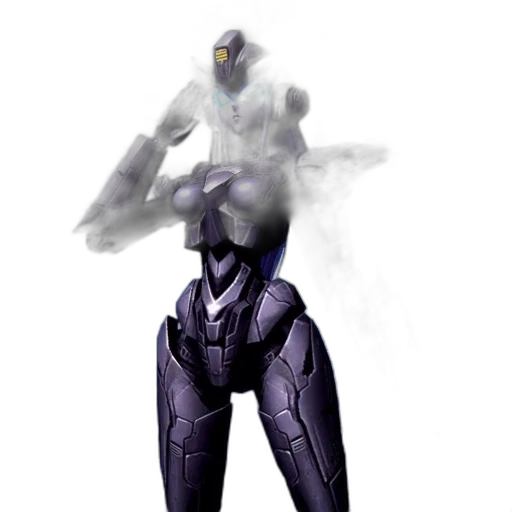 robot, creature, jacket, weapon transparent PNG cut-out