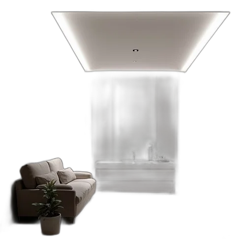 furniture, umbrella, 3d render, concept art transparent PNG cut-out