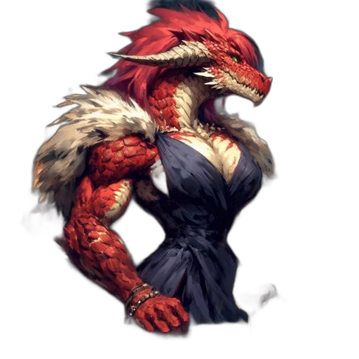 dragon, dress, creature, animal transparent PNG cut-out