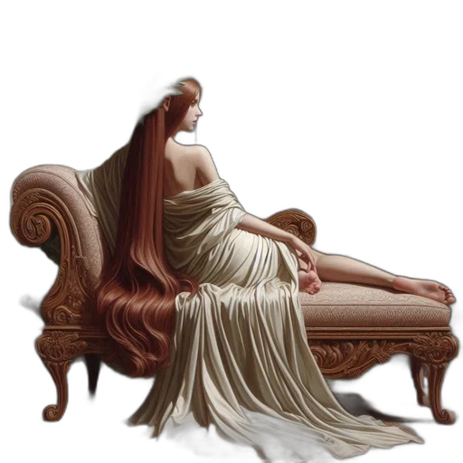 furniture, dress, crown, hair transparent PNG cut-out