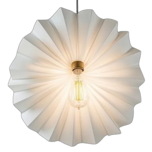 3d render, white, lampshad, open transparent PNG cut-out