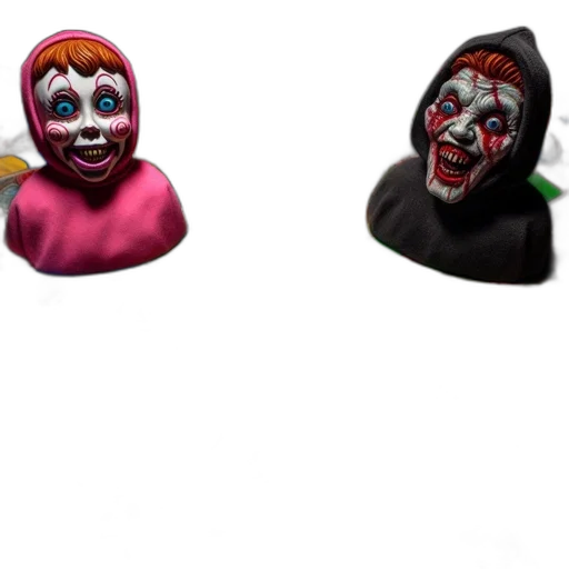 mask, concept art, 3d render, pixel art transparent PNG cut-out