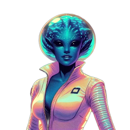 jacket, robot, staff, creature transparent PNG cut-out