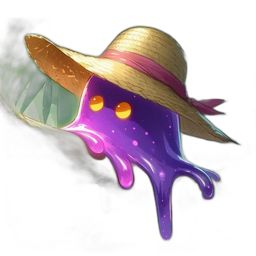 hat, umbrella, creature, flower transparent PNG cut-out