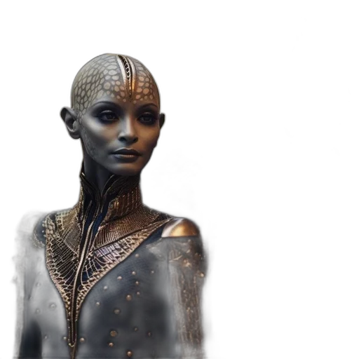 robot, face, jewelry, concept art transparent PNG cut-out