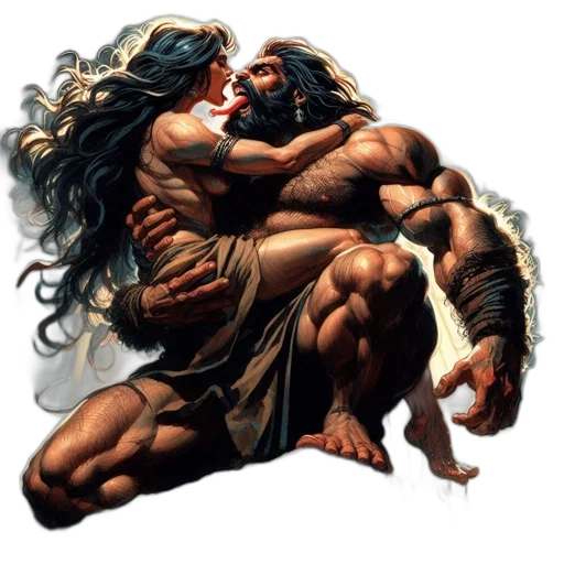 comic book art, concept art, fantasy art, photorealistic transparent PNG cut-out