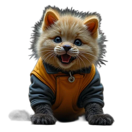 animal, jacket, staff, creature transparent PNG cut-out
