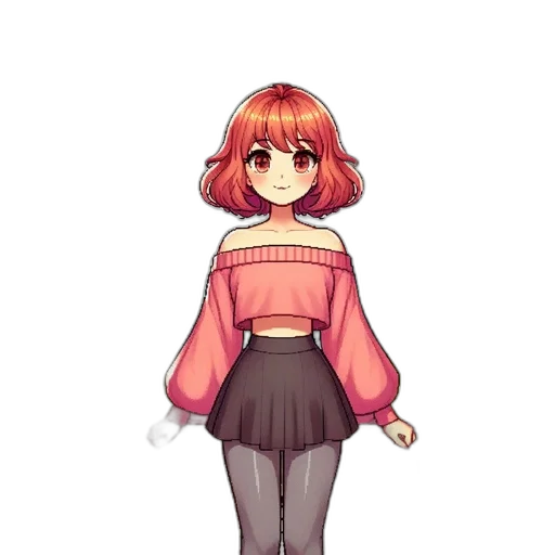 dress, jacket, staff, creature transparent PNG cut-out