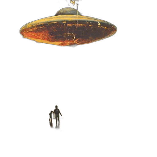 robot, umbrella, hat, staff transparent PNG cut-out