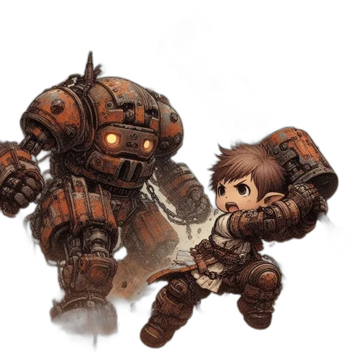 robot, weapon, concept art, fantasy art transparent PNG cut-out