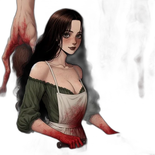 dress, fantasy art, concept art, comic book art transparent PNG cut-out