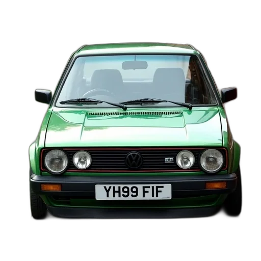 car, photorealistic, 3d render, green transparent PNG cut-out