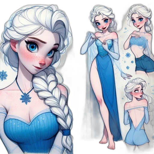 dress, concept art, fantasy art, comic book art transparent PNG cut-out