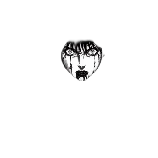 face, creature, mask, hair transparent PNG cut-out