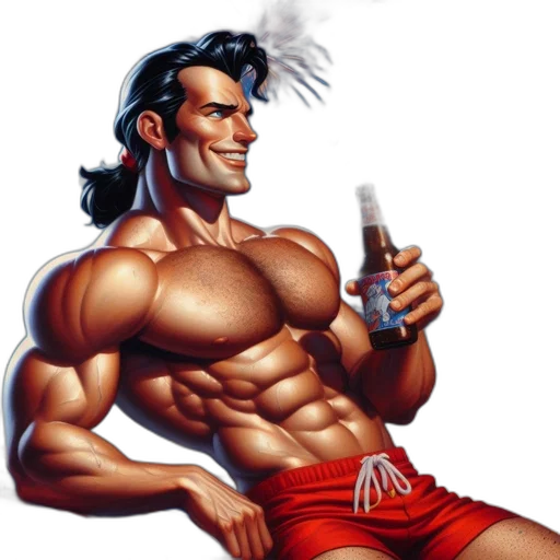 bottle, comic book art, pixel art, concept art transparent PNG cut-out