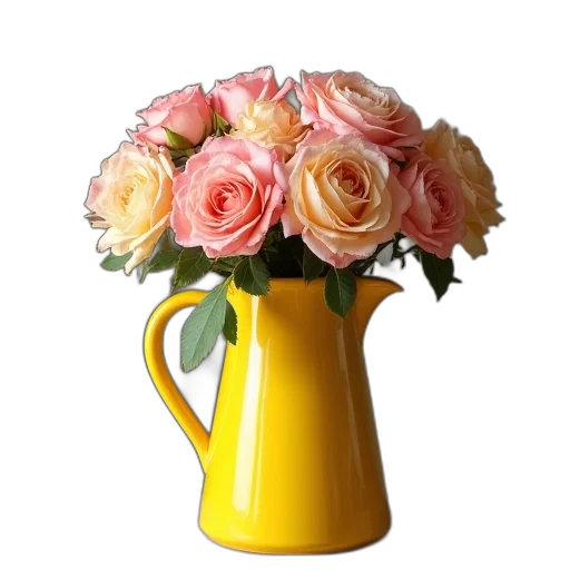 flower, crown, photorealistic, 3d render transparent PNG cut-out