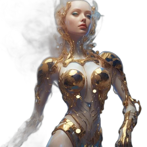 robot, dress, jewelry, concept art transparent PNG cut-out