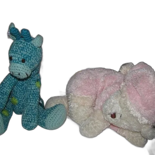 blue, stuffed, animal, pink transparent PNG cut-out