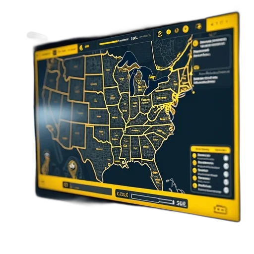 digital, map, truck, route transparent PNG cut-out