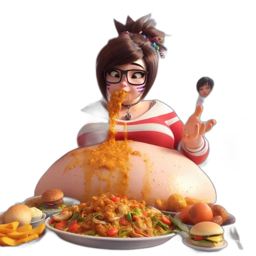 food, concept art, 3d render, photorealistic transparent PNG cut-out