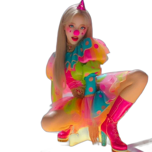 dress, 3d render, concept art, neon transparent PNG cut-out