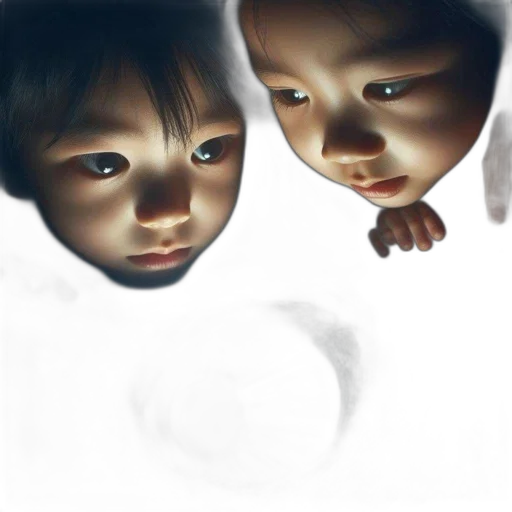 face, mask, creature, photorealistic transparent PNG cut-out