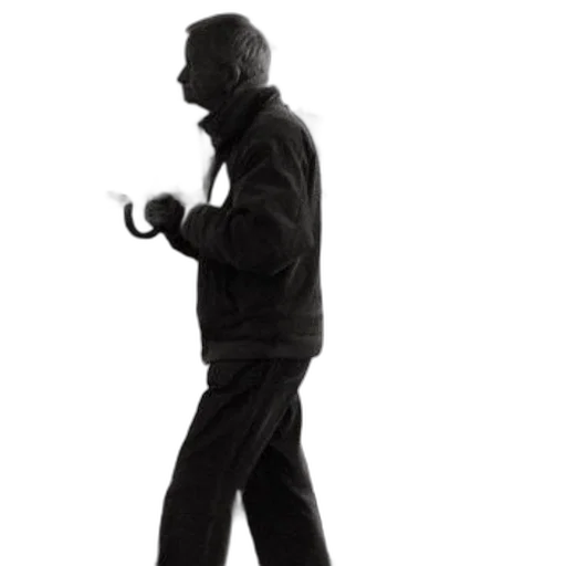 jacket, staff, man, black transparent PNG cut-out