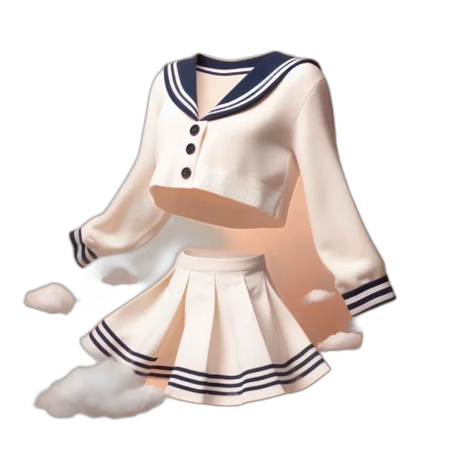 dress, jacket, 3d render, concept art transparent PNG cut-out