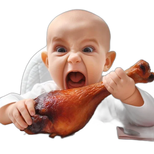 food, animal, face, photorealistic transparent PNG cut-out