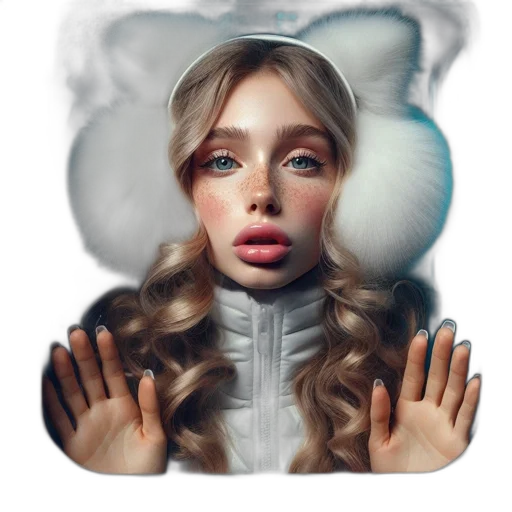 face, mask, jacket, hat transparent PNG cut-out