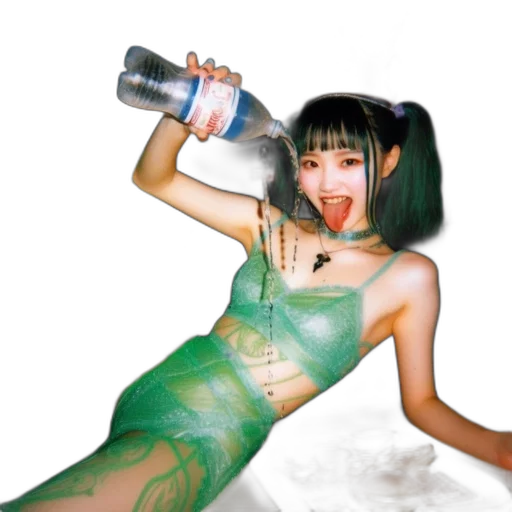 bottle, dress, creature, dragon transparent PNG cut-out