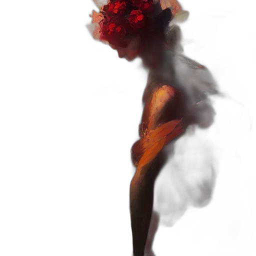dress, flower, crown, mask transparent PNG cut-out