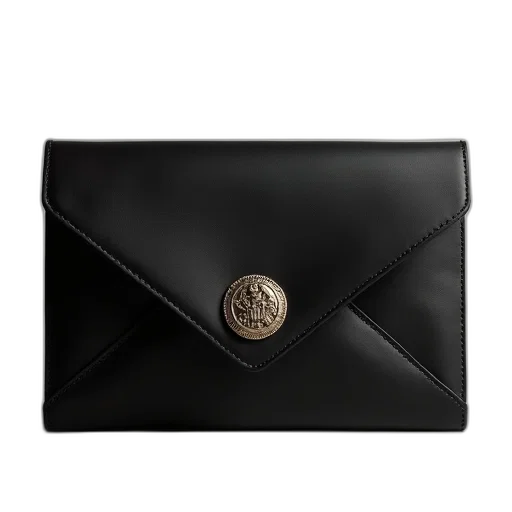 jewelry, black, envelope, bag transparent PNG cut-out
