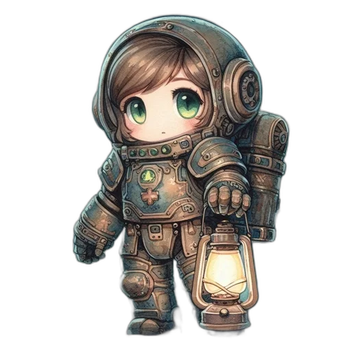 robot, staff, mask, concept art transparent PNG cut-out