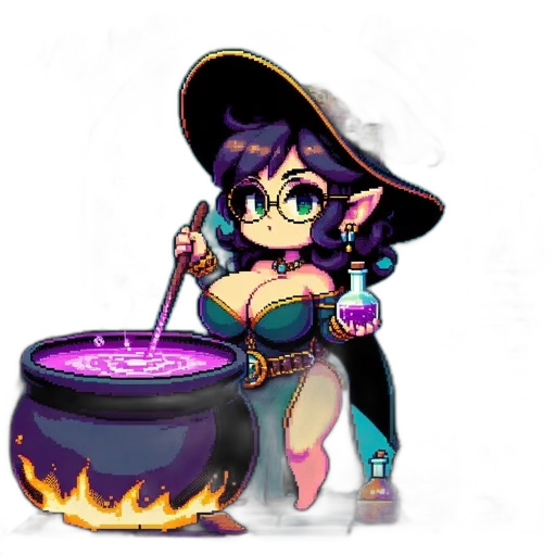 staff, weapon, fantasy art, pixel art transparent PNG cut-out