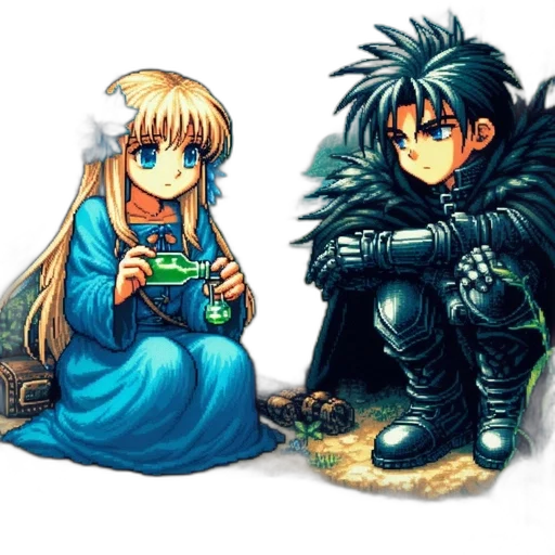 dragon, pixel art, anime, fantasy art transparent PNG cut-out