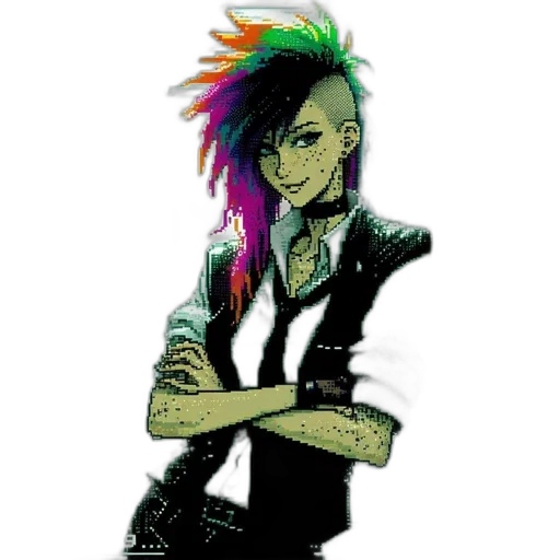 staff, jacket, hair, cartoon transparent PNG cut-out