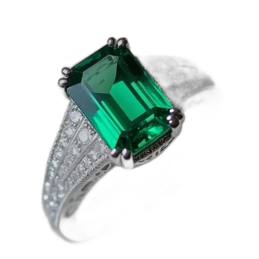 jewelry, crown, 3d render, green transparent PNG cut-out