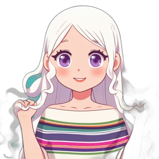 dress, anime, cartoon, vaporwave transparent PNG cut-out